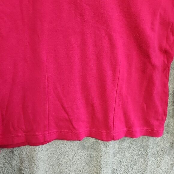 Eguipt Women's Sz Lg Top tshirt cotton red vintage shoulder pads Made in Egypt - Picture 2 of 11